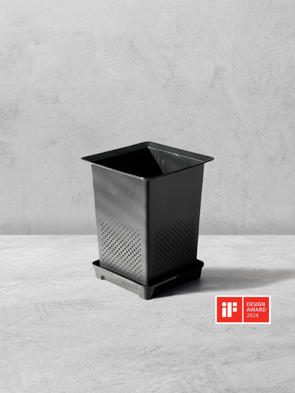 Vesseld Drain Smart Pot T12 Black Perforated Planter