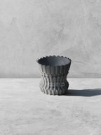 Vesseld.com Black Textured 3D Printed Cylindrical Planter