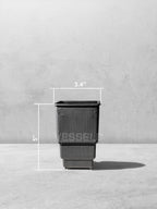 Vesseld.com Black rectangular planter with dimensions