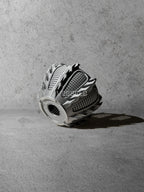 Vesseld.com 3D Printed Short Planter with textured design on a gray surface