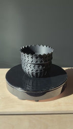 Vesseld.com Rotating 3D Printed Black planter